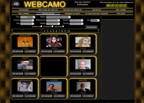 Webcamo interface